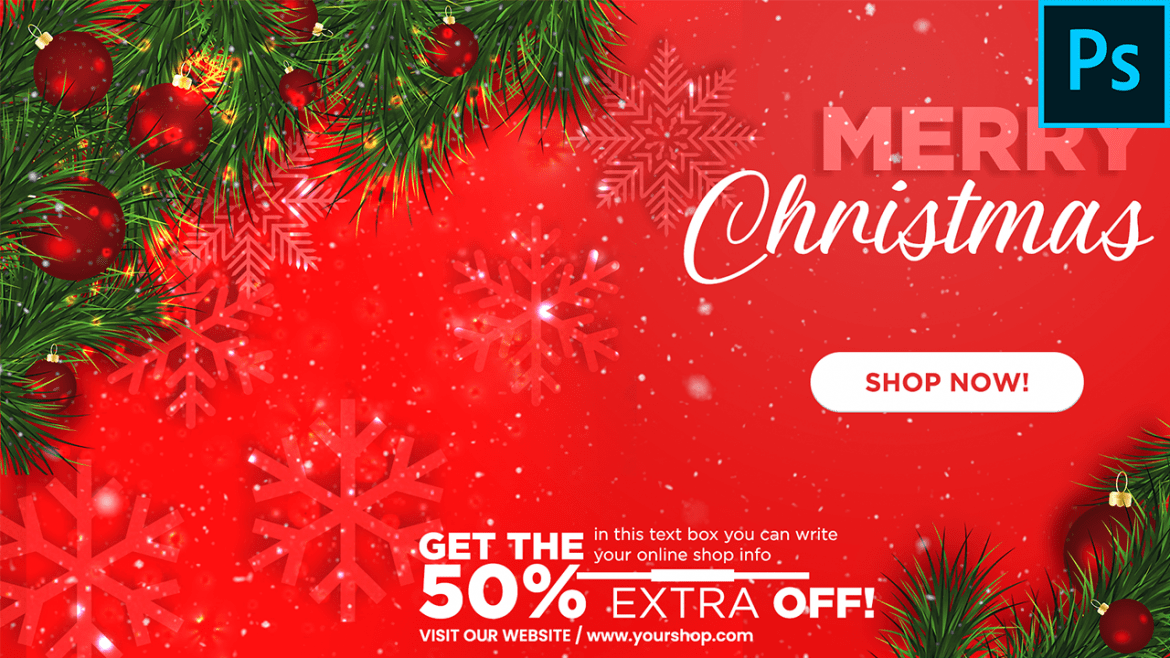Christmas Offer Ad Banner Template Design