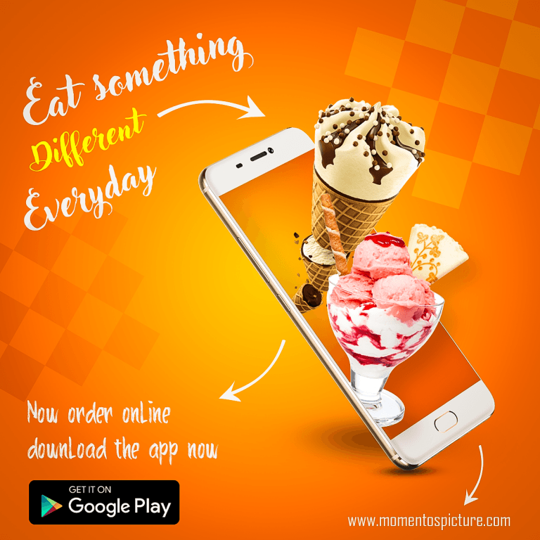 Creative Ice Cream Banner
