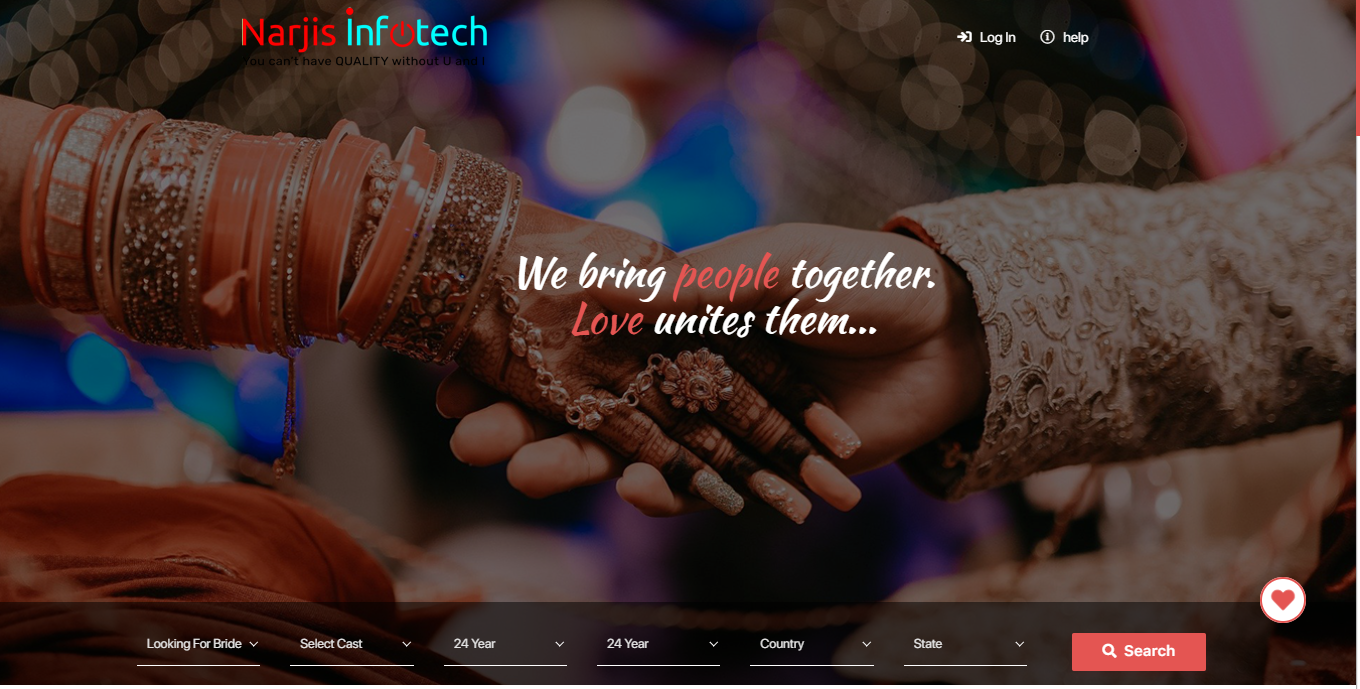 Matrimony Home page